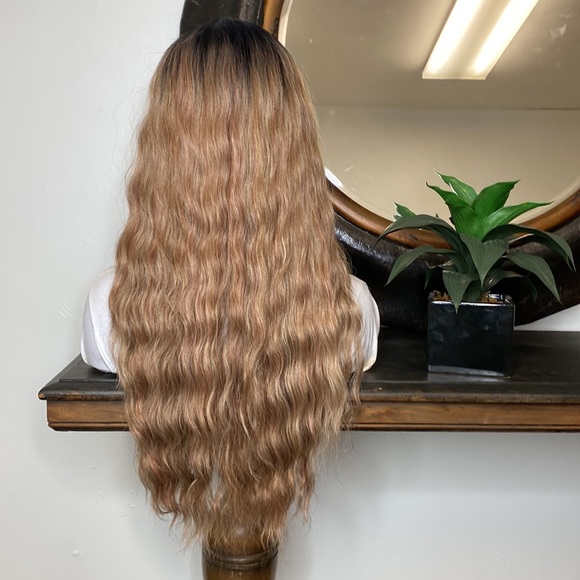 JAYLEN | LONG PINK ASH BLONDE DEEP T PART LACE FRONT WIG - Picture 4 of 4